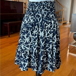 INC International Concepts Black and cream Patterned Maxi Skirt. Fully lined.